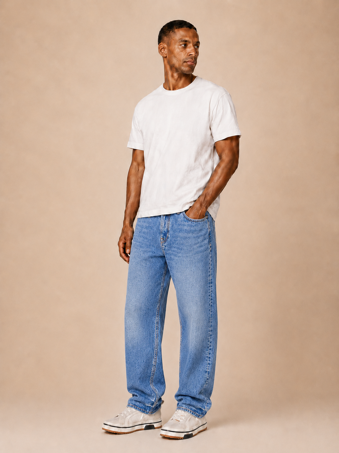 Mid Blue Marco Loose Fit Jeans